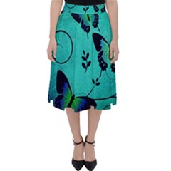 Texture Butterflies Background Classic Midi Skirt by Amaryn4rt