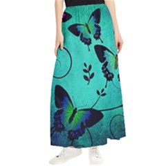 Texture Butterflies Background Maxi Chiffon Skirt by Amaryn4rt