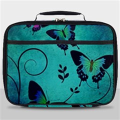 Texture Butterflies Background Full Print Lunch Bag by Amaryn4rt