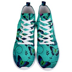 Texture Butterflies Background Men s Lightweight High Top Sneakers by Amaryn4rt