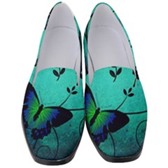 Texture Butterflies Background Women s Classic Loafer Heels by Amaryn4rt