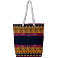 Pattern Ornaments Africa Safari Summer Graphic Full Print Rope Handle Tote (small) by Amaryn4rt