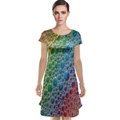 Bubbles Rainbow Colourful Colors Cap Sleeve Nightdress by Amaryn4rt