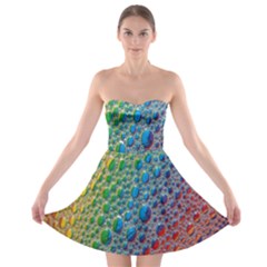 Bubbles Rainbow Colourful Colors Strapless Bra Top Dress by Amaryn4rt