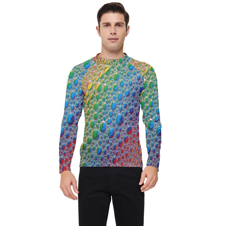 Bubbles Rainbow Colourful Colors Men s Long Sleeve Rash Guard