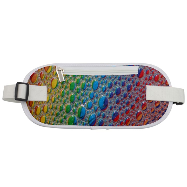 Bubbles Rainbow Colourful Colors Rounded Waist Pouch