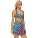 Bubbles Rainbow Colourful Colors Vintage Style Bikini Top and Skirt Set  View3