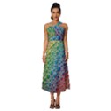 Bubbles Rainbow Colourful Colors Sleeveless Cross Front Cocktail Midi Chiffon Dress View1