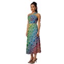 Bubbles Rainbow Colourful Colors Sleeveless Cross Front Cocktail Midi Chiffon Dress View2