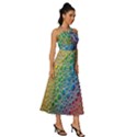 Bubbles Rainbow Colourful Colors Sleeveless Cross Front Cocktail Midi Chiffon Dress View3