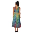 Bubbles Rainbow Colourful Colors Sleeveless Cross Front Cocktail Midi Chiffon Dress View4