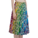 Bubbles Rainbow Colourful Colors A-Line Full Circle Midi Skirt With Pocket View3