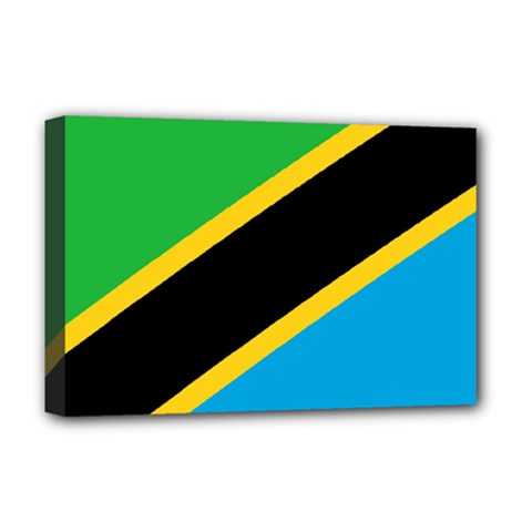 Flag Of Tanzania Deluxe Canvas 18  X 12  (stretched) by Amaryn4rt