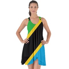 Flag Of Tanzania Show Some Back Chiffon Dress by Amaryn4rt