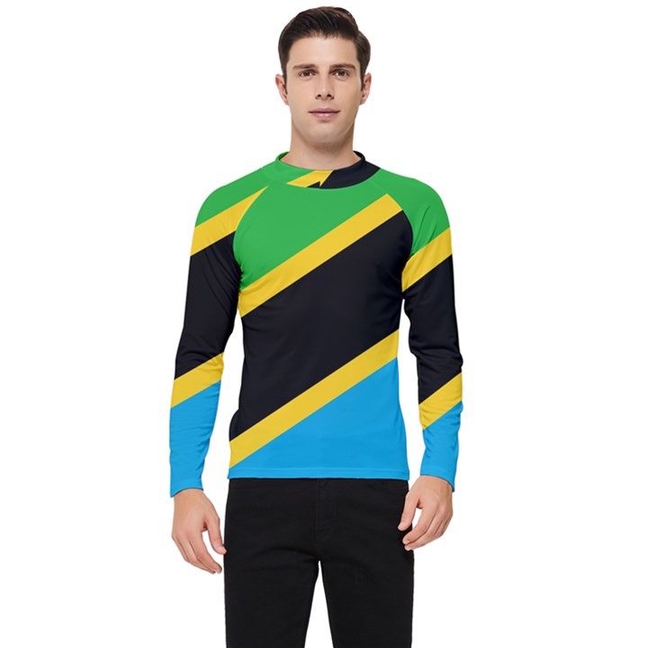 Flag Of Tanzania Men s Long Sleeve Rash Guard