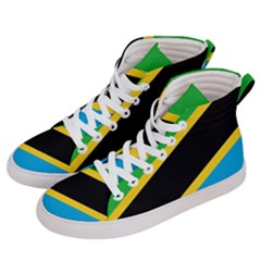 Flag Of Tanzania Men s Hi-top Skate Sneakers by Amaryn4rt