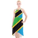 Flag Of Tanzania High-Low Halter Chiffon Dress  View1