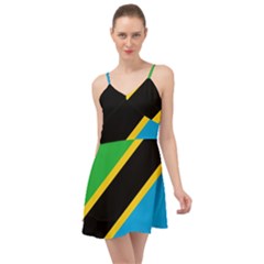 Flag Of Tanzania Summer Time Chiffon Dress by Amaryn4rt