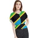 Flag Of Tanzania Butterfly Chiffon Blouse View1