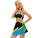 Flag Of Tanzania Vintage Style Bikini Top and Skirt Set  View2