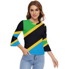 Flag Of Tanzania Bell Sleeve Top