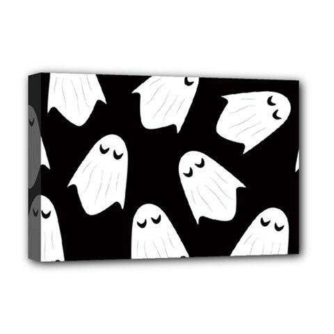 Ghost Halloween Pattern Deluxe Canvas 18  X 12  (stretched) by Amaryn4rt