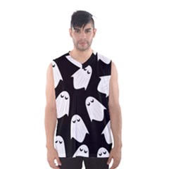 Ghost Halloween Pattern Men s Basketball Tank Top by Amaryn4rt