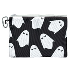 Ghost Halloween Pattern Canvas Cosmetic Bag (xl) by Amaryn4rt