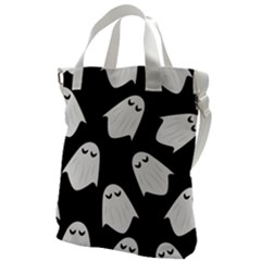 Ghost Halloween Pattern Canvas Messenger Bag by Amaryn4rt