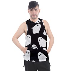 Ghost Halloween Pattern Men s Sleeveless Hoodie by Amaryn4rt