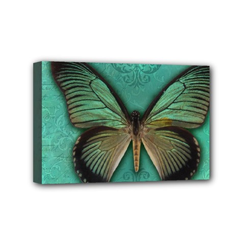 Butterfly Background Vintage Old Grunge Mini Canvas 6  X 4  (stretched) by Amaryn4rt