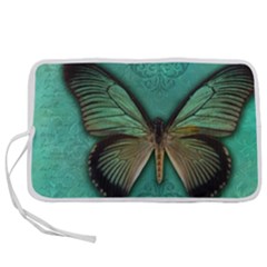 Butterfly Background Vintage Old Grunge Pen Storage Case (l) by Amaryn4rt