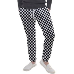 Black And White Checkerboard Background Board Checker Men s Jogger Sweatpants by Amaryn4rt