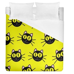 Cats Heads Pattern Design Duvet Cover (queen Size) by Amaryn4rt