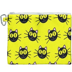 Cats Heads Pattern Design Canvas Cosmetic Bag (xxxl) by Amaryn4rt