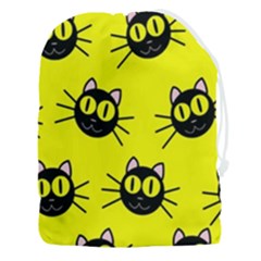 Cats Heads Pattern Design Drawstring Pouch (3xl) by Amaryn4rt