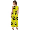 Cats Heads Pattern Design V-Neck Chiffon Maxi Dress View2