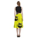 Cats Heads Pattern Design A-Line Full Circle Midi Skirt With Pocket View4