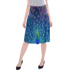 Amazing Peacock Midi Beach Skirt by Simbadda