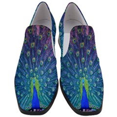 Amazing Peacock Women Slip On Heel Loafers by Simbadda