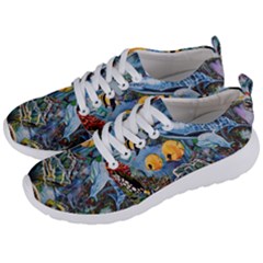 Colorful Aquatic Life Wall Mural Men s Lightweight Sports Shoes by Simbadda