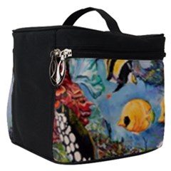 Colorful Aquatic Life Wall Mural Make Up Travel Bag (small) by Simbadda