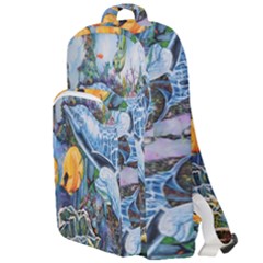 Colorful Aquatic Life Wall Mural Double Compartment Backpack by Simbadda