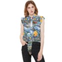 Colorful Aquatic Life Wall Mural Frill Detail Shirt View1