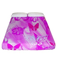 Butterfly Cut Out Pattern Colorful Colors Fitted Sheet (king Size) by Simbadda