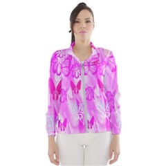 Butterfly Cut Out Pattern Colorful Colors Women s Windbreaker by Simbadda