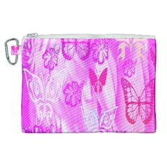 Butterfly Cut Out Pattern Colorful Colors Canvas Cosmetic Bag (xl) by Simbadda