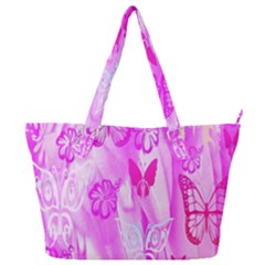 Butterfly Cut Out Pattern Colorful Colors Full Print Shoulder Bag