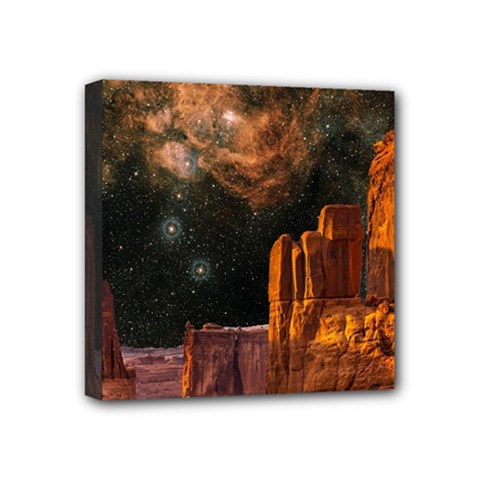 Geology Sand Stone Canyon Mini Canvas 4  X 4  (stretched) by Simbadda