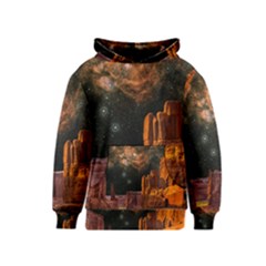 Geology Sand Stone Canyon Kids  Pullover Hoodie by Simbadda